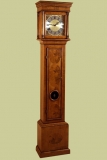 Walnut Veneered Bullseye Longcase Clock