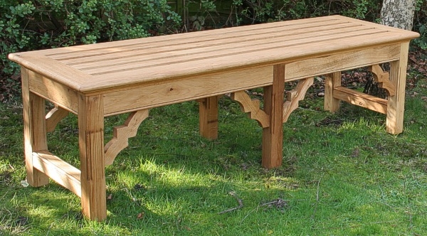 Oak garden bench