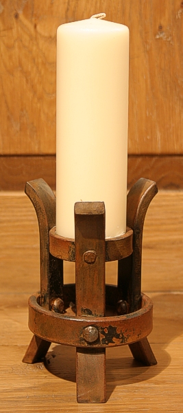 Brazier Candle Holder, Rusted