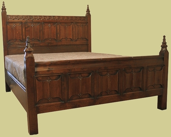Gothic Bed Oak King Size