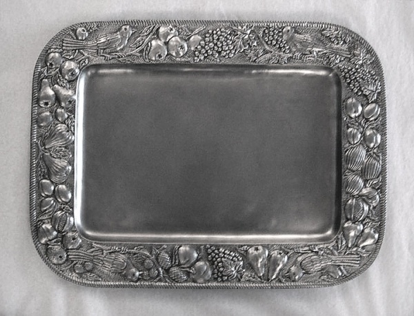 Traditional pewter platter