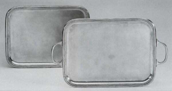 Traditional pewter tray no handles