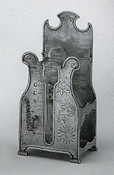 Traditional pewter water barometer