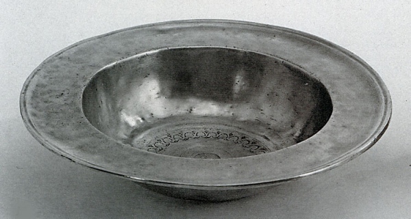Traditional pewter bowl