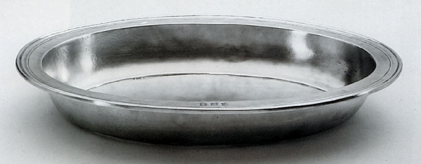 Traditional Pewter Oval Bowl