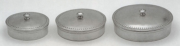 Pewter Oval Dish with Lid 615
