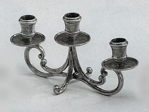 Pewter Candelabra 3 Candles 351