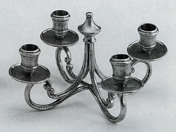 Pewter Candelabra 4 Candles 352