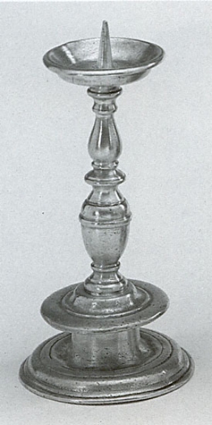 Traditional pewter candlestick