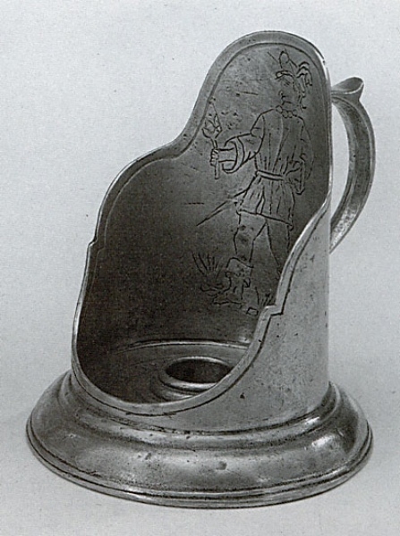 Pewter Hurricane Lamp Female Figure 395