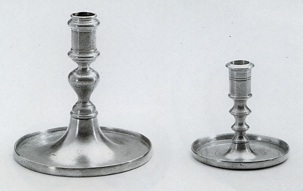 Traditional pewter candlestick