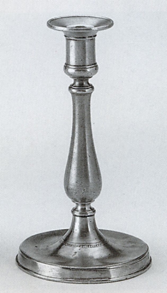 Traditional pewter candlestick
