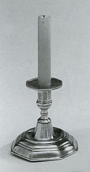 Traditional pewter candlestick