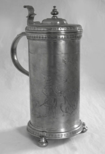 Traditional pewter guild tankard