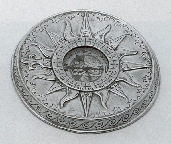 Traditional pewter compass