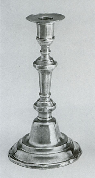 Traditional pewter candlestick