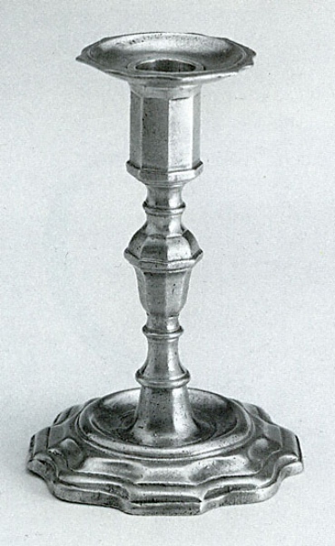 Traditional pewter candlestick