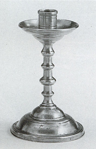 Traditional pewter candlestick