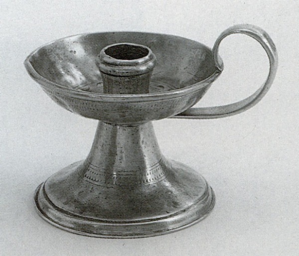 Traditional pewter candleholder