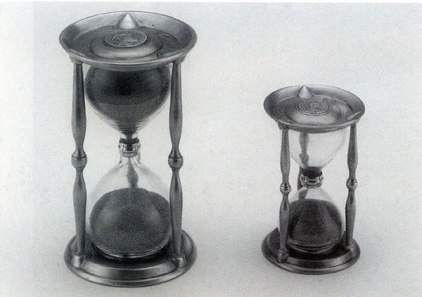 Traditional pewter sand timer