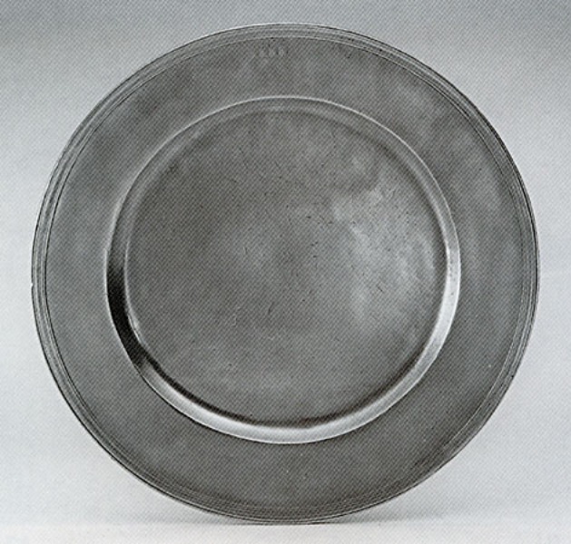 Traditional pewter plate