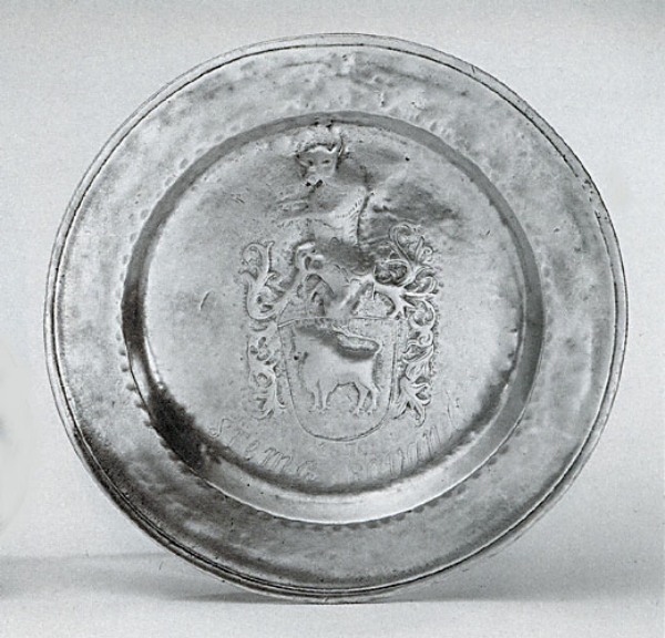 Traditional pewter plate