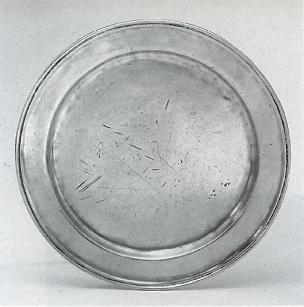Traditional pewter plate