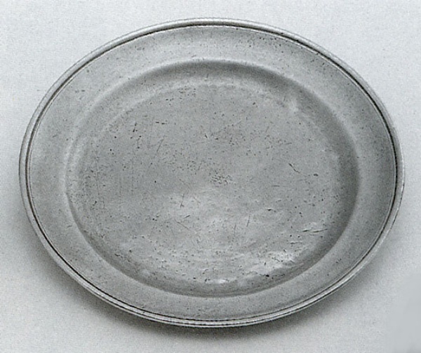 Traditional pewter plate