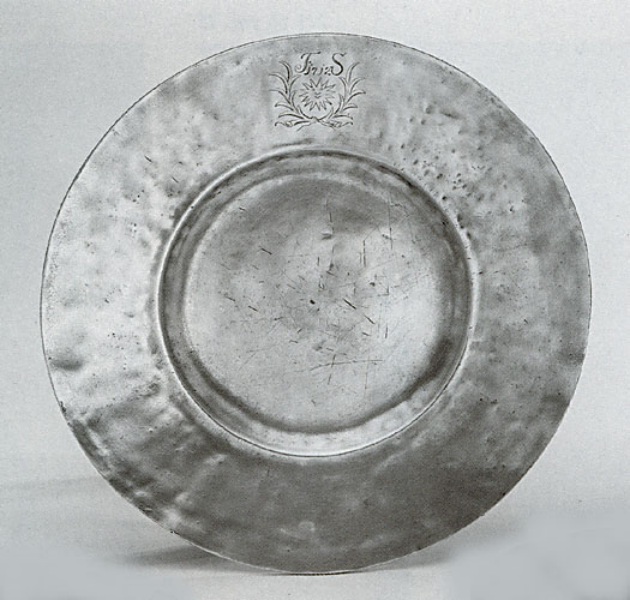 Traditional pewter plate
