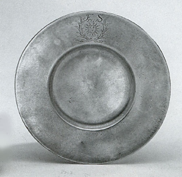 Traditional pewter plate