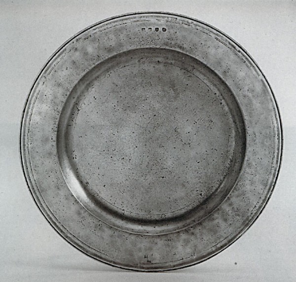 Traditional pewter plate