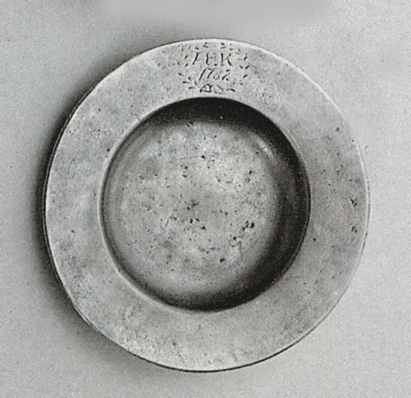 Traditional pewter plate