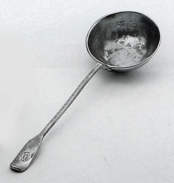 Traditional pewter ladle