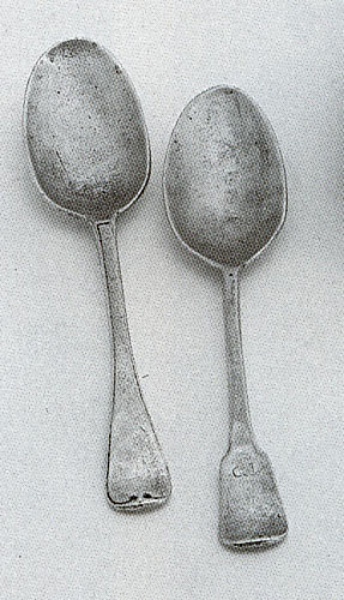 Traditional pewter spoon