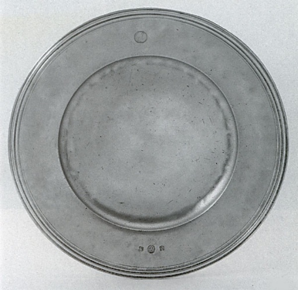Traditional pewter plate
