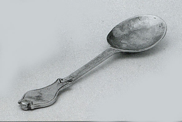 Traditional pewter spoon