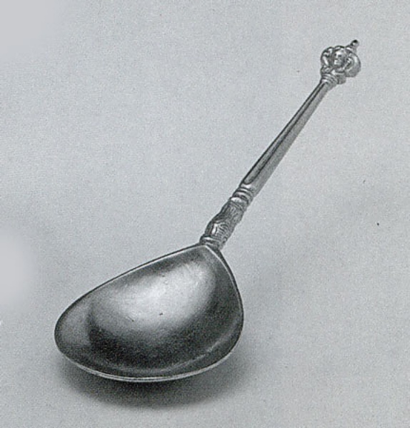 Traditional pewter spoon