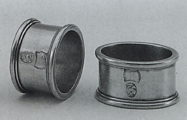 Traditional pewter round serviette ring