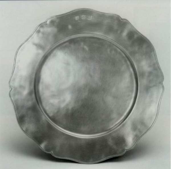 Traditional pewter plate