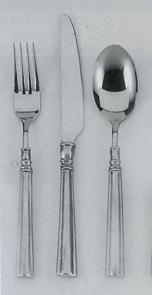 Traditional pewter cutlery set