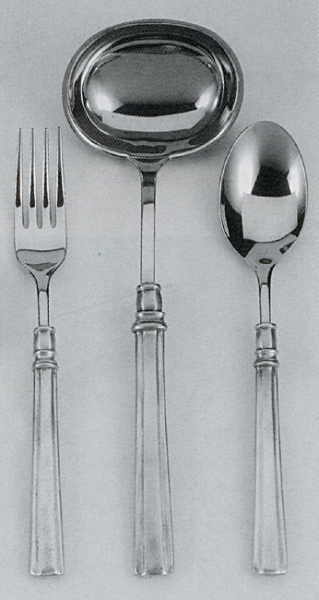 Traditional pewter serving fork