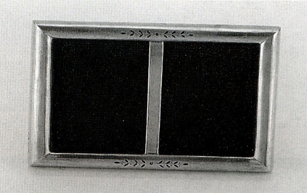 Traditional pewter double photoframe