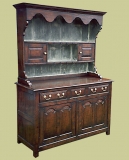Welsh dresser with spice cupboards and enclosed base