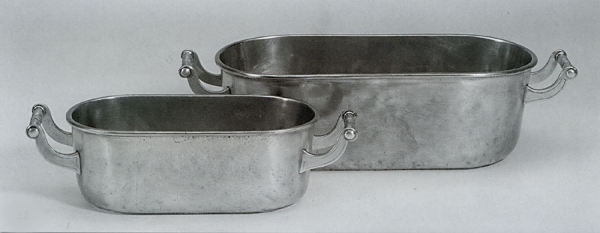 Traditional pewter planter