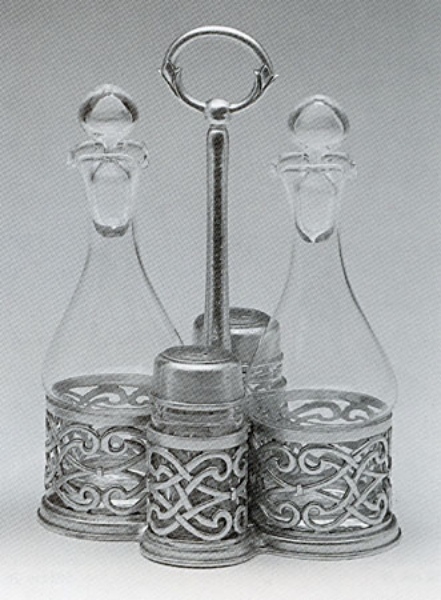 Pewter Condiment Set 587