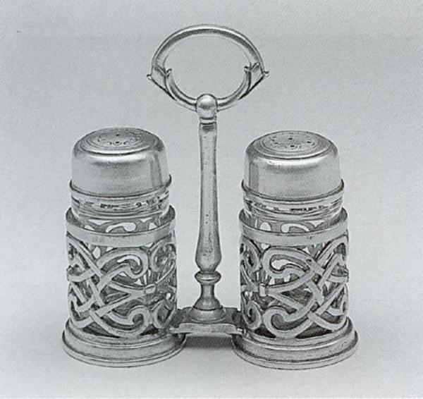 Handmade Italian Pewter Cruets Reproduction Antique Pewter Salt and