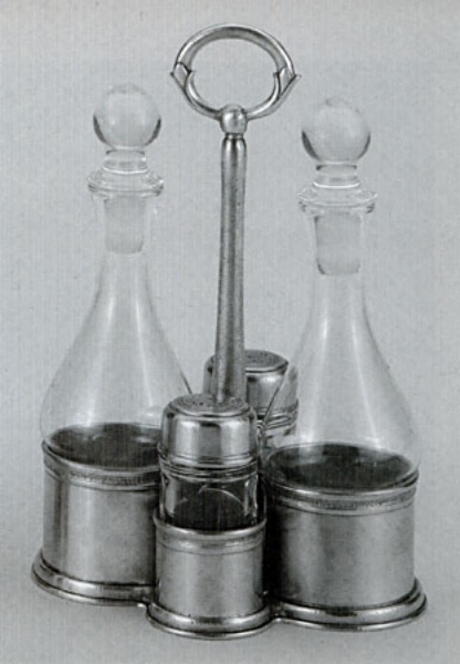 Pewter Condiment Set 644