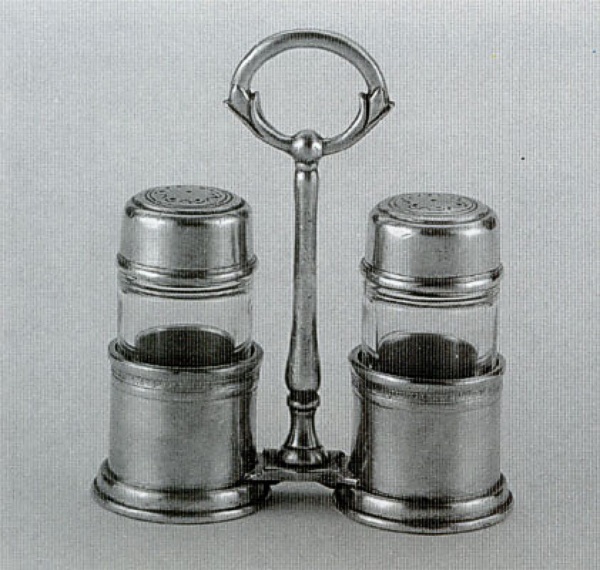 Pewter Salt & Pepper Set Italian Handmade Pewter Tableware