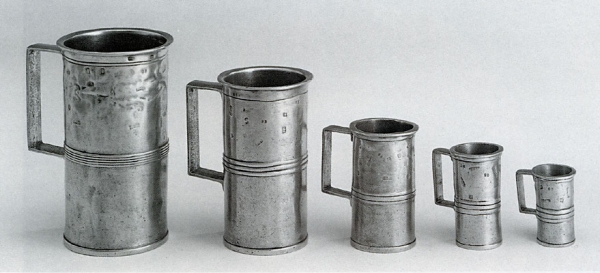 Traditional pewter measure