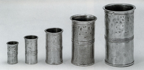 Traditional pewter measure